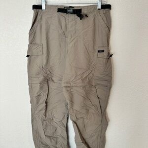 Vintage REI UPF 50+ Tan Cargo Convertible Hiking Pants